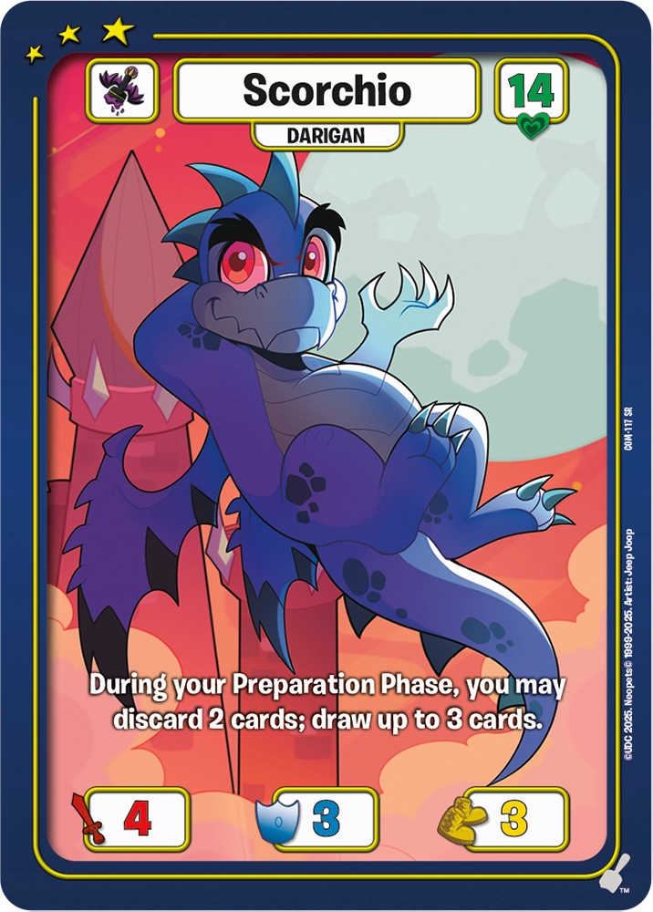 Scorchio, COM-117 SR from Champions of Meridell
