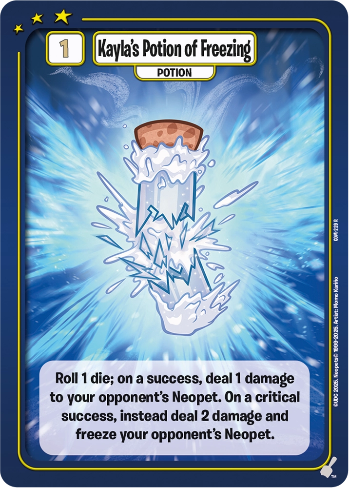 Kayla's Potion of Freezing, COM-229 R