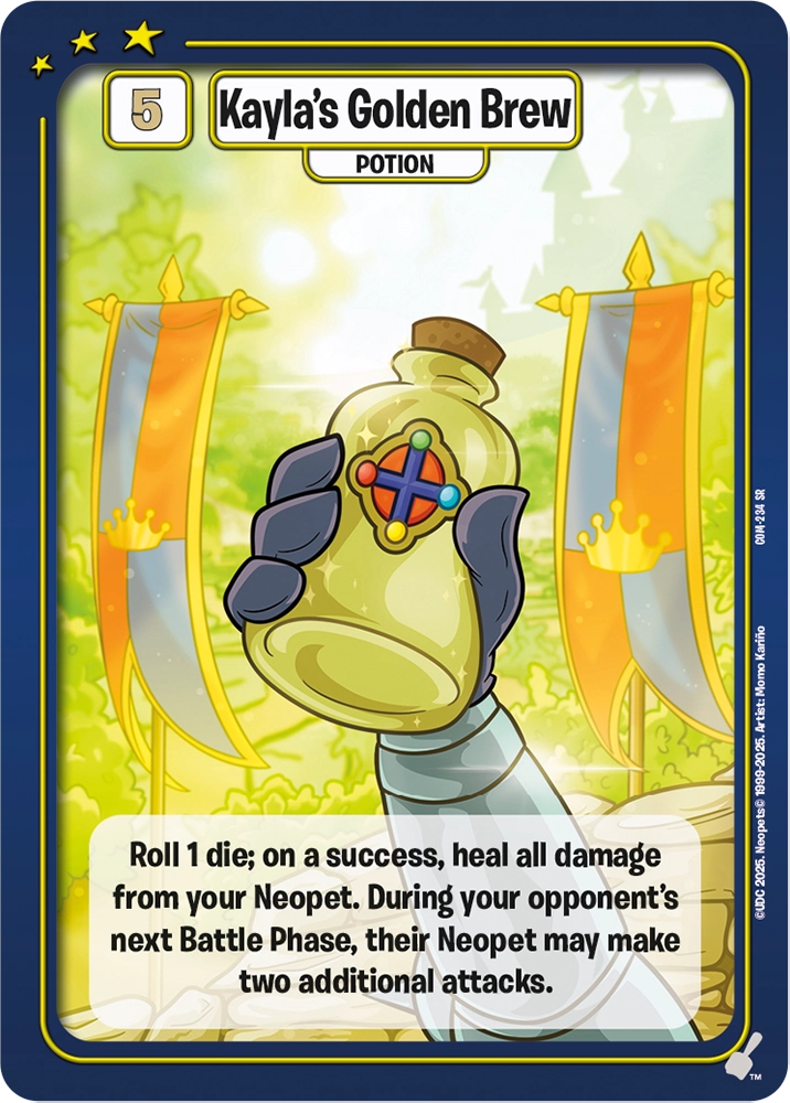 Kayla's Golden Brew, COM-234 SR from Champions of Meridell