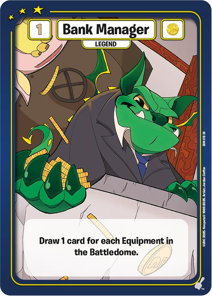 Bank Manager, DON-168 C from Defenders of Neopia