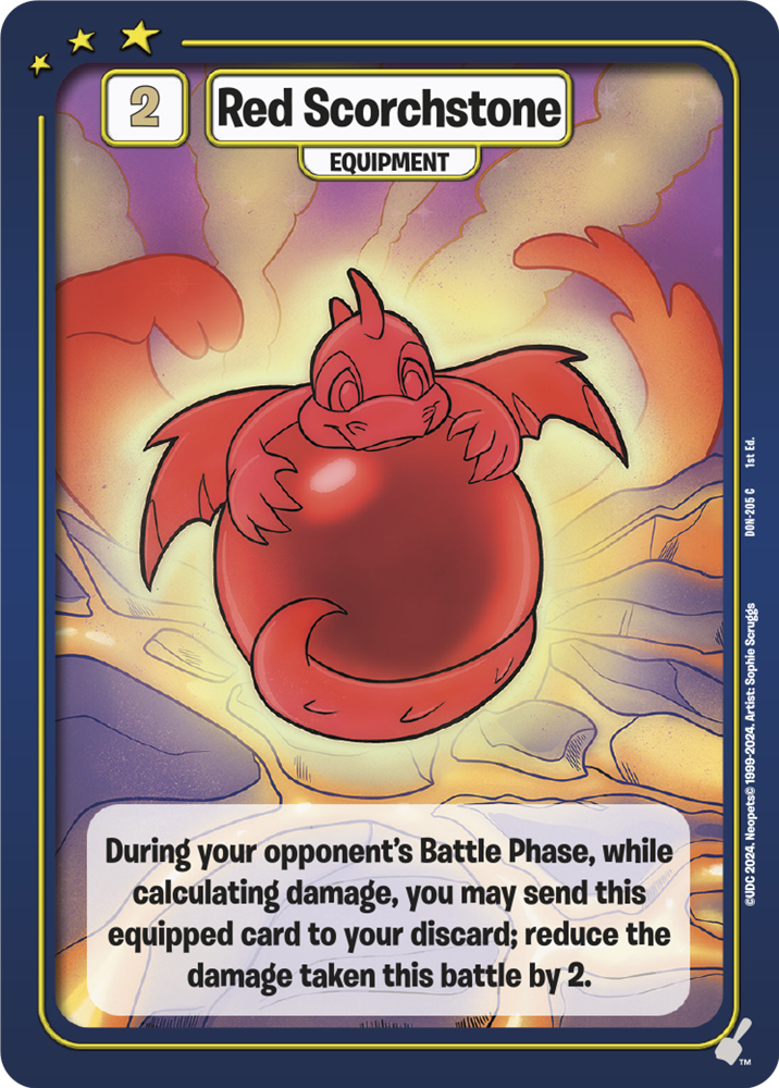 Red Scorchstone, DON-205 C from Defenders of Neopia