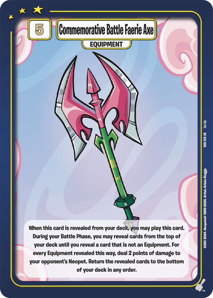 Commemorative Battle Faerie Axe, DON-223 SR