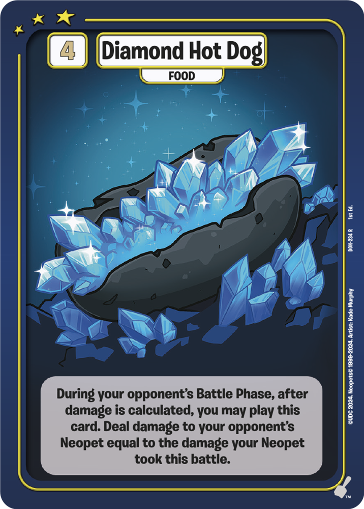 Diamond Hot Dog, DON-234 R from Defenders of Neopia