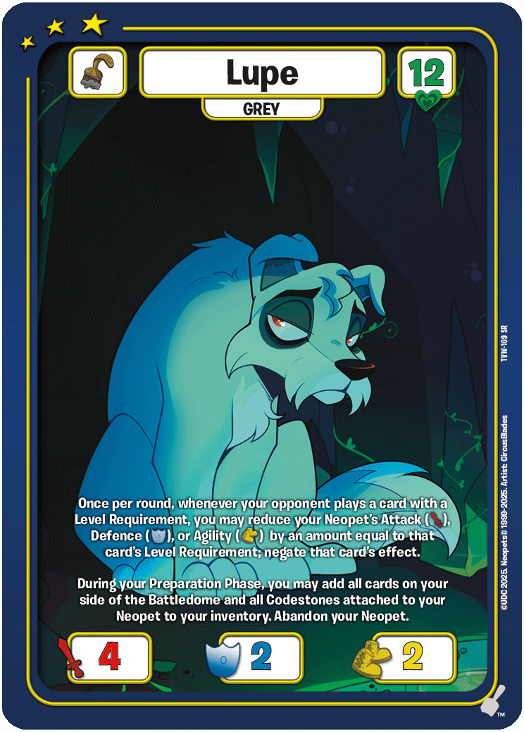 Lupe, TVW-109 SR